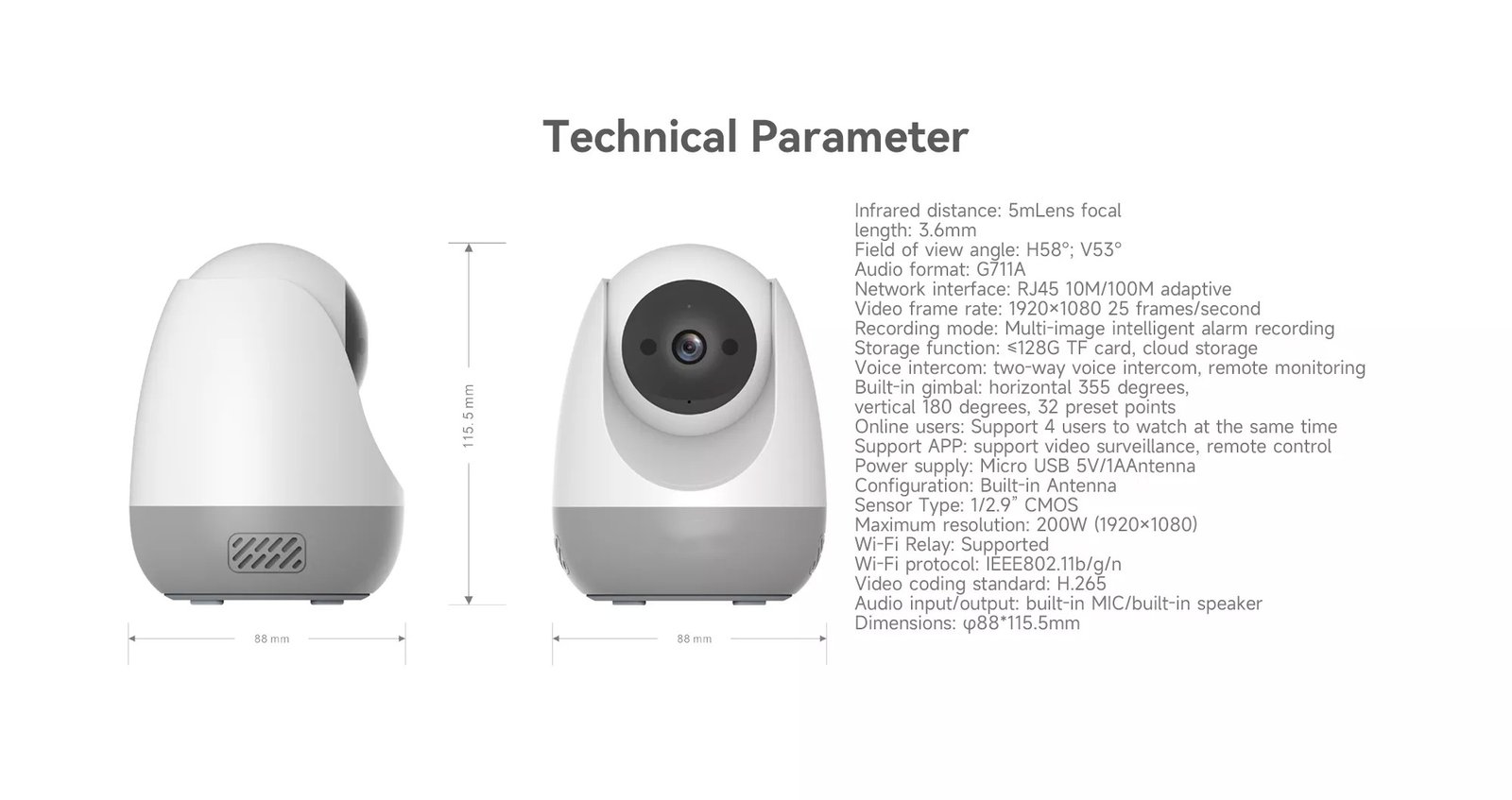 HA-8208 WiFi AI Security Camera 7