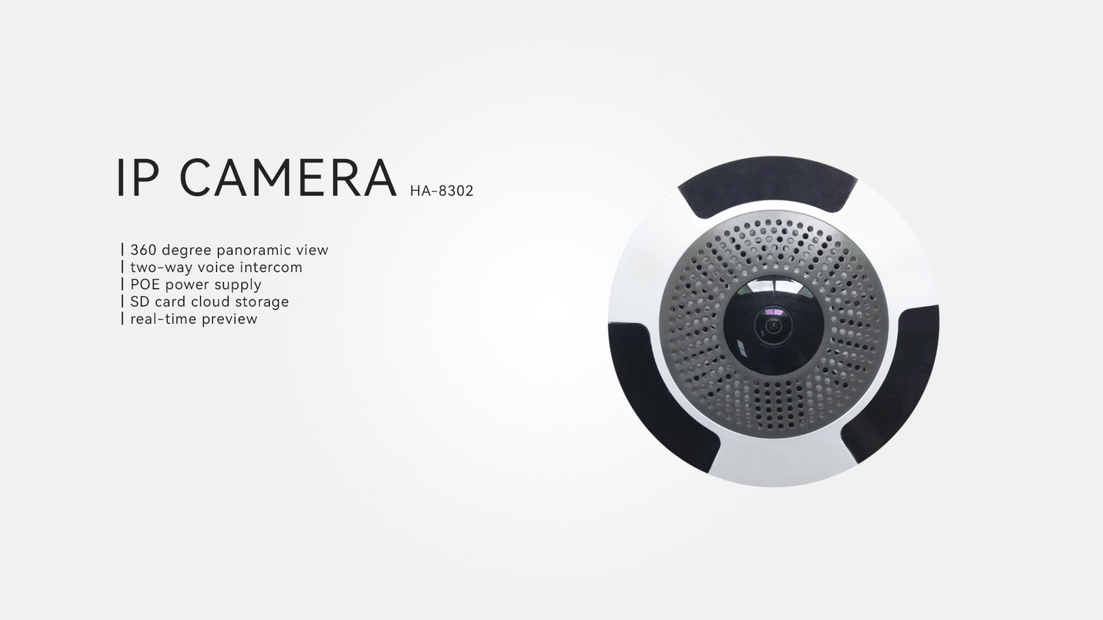 HA-8302 AI HD Panoramic IP Camera