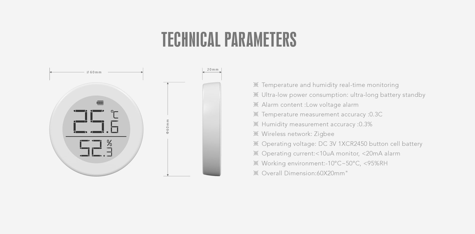Intelligent Temperature and Humidity Sensor 10