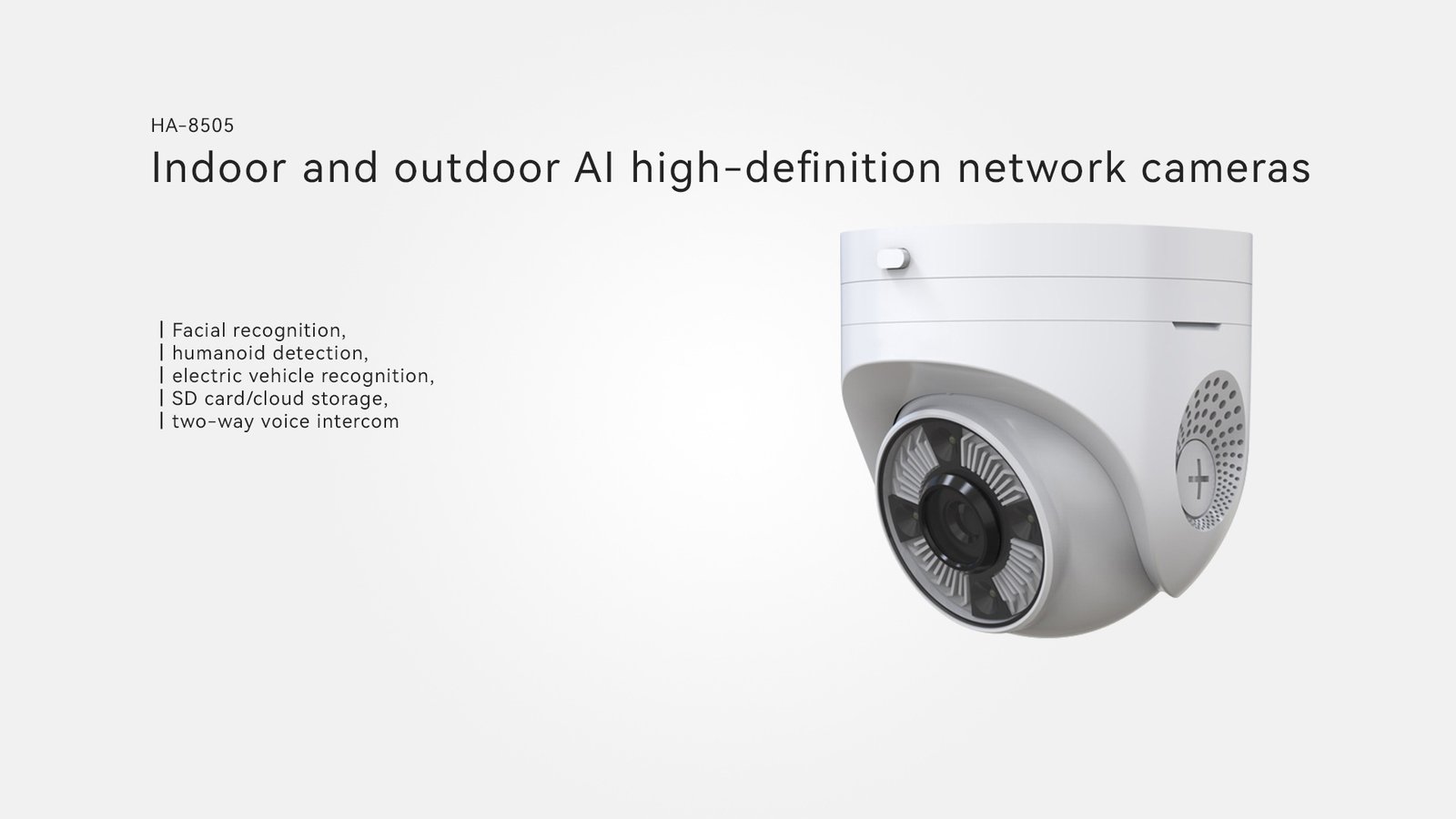 MA-8505 Outdoor AI HD Network Dome Camera