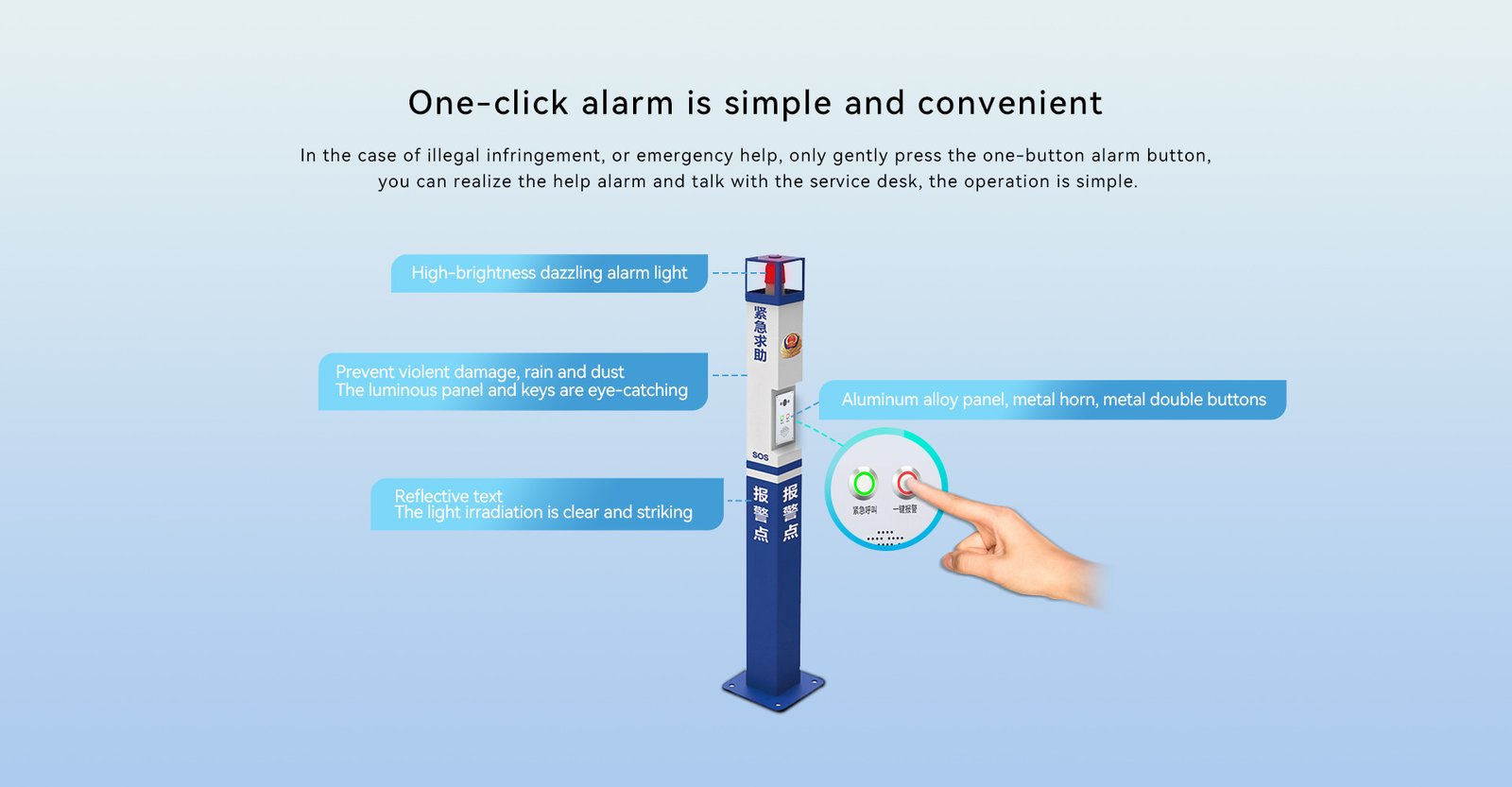 One click help alarm column 2