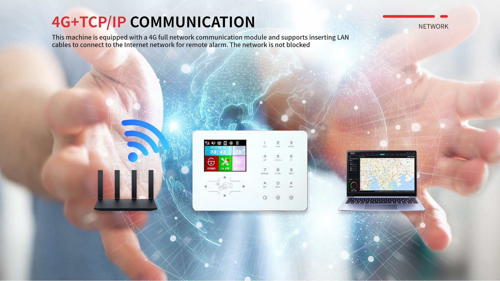 Wi-Fi+4G Smart Home Alarm System 3