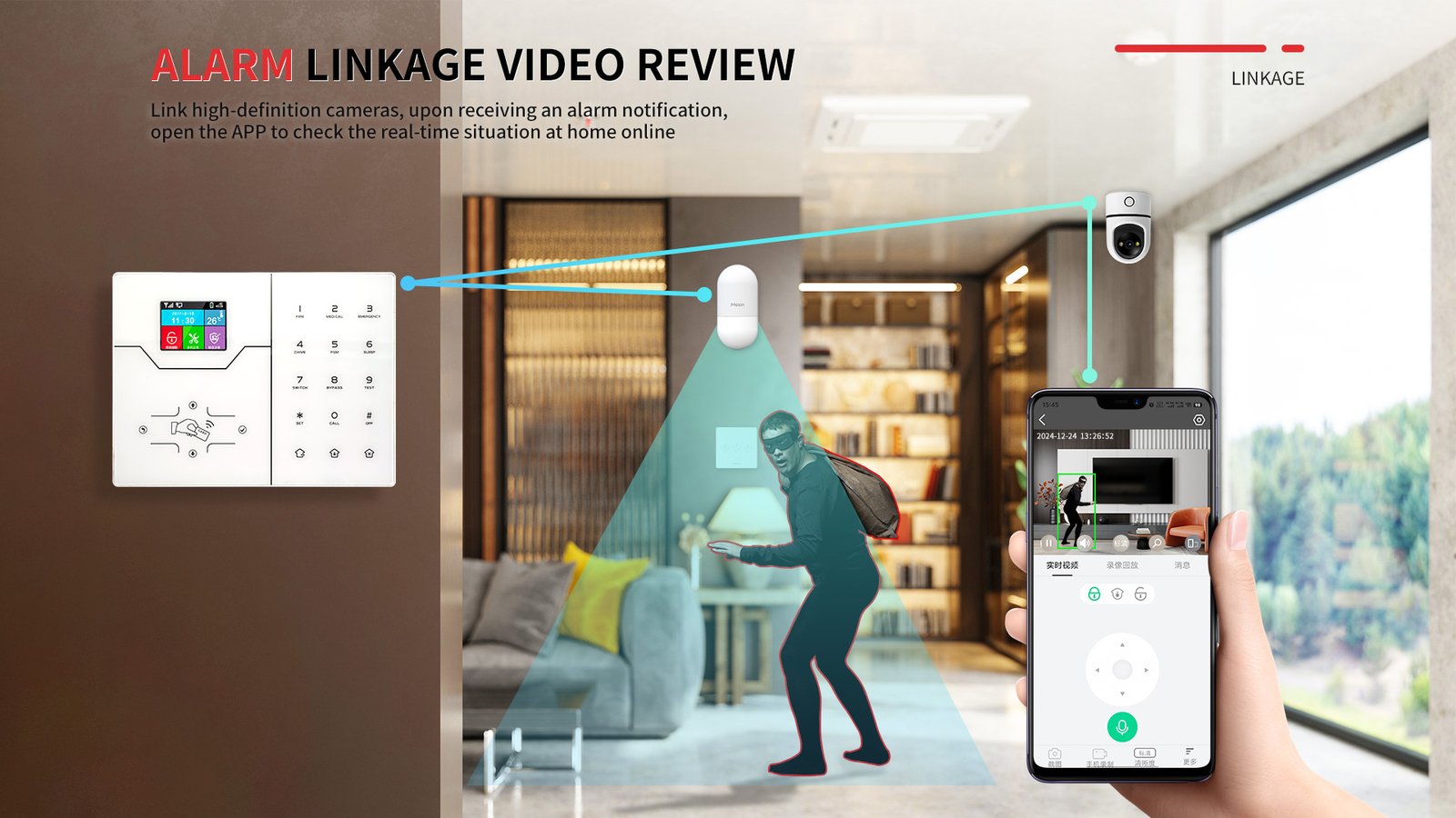 Wi-Fi+4G Smart Home Alarm System 5